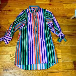 Multi Color Oversized Shirt Dress